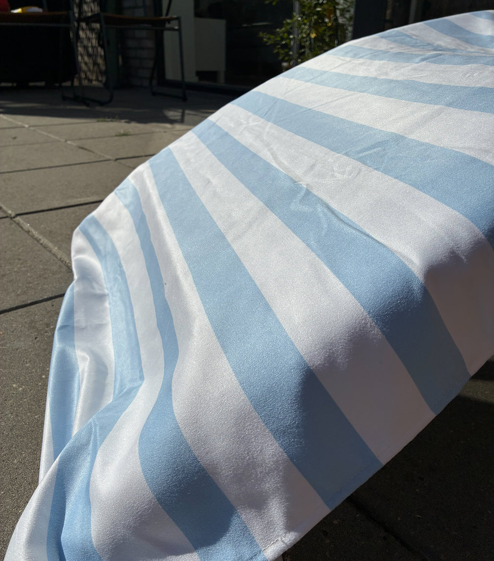 Cover til solseng - Stribet Blå