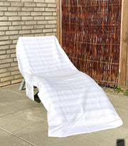 Cover til solseng - Stribet Grå