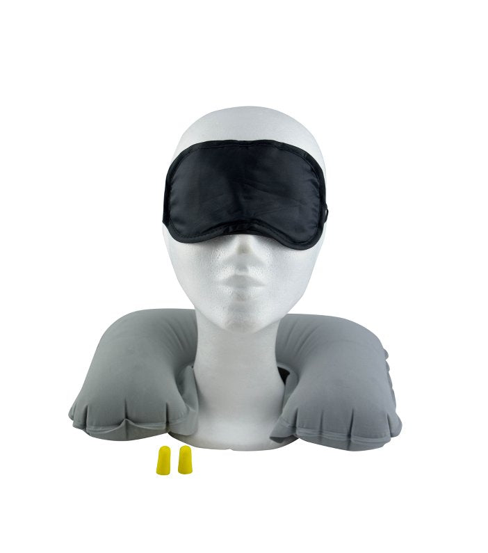 Oppustelig Nakkepudesæt (3-i-1) - Grå